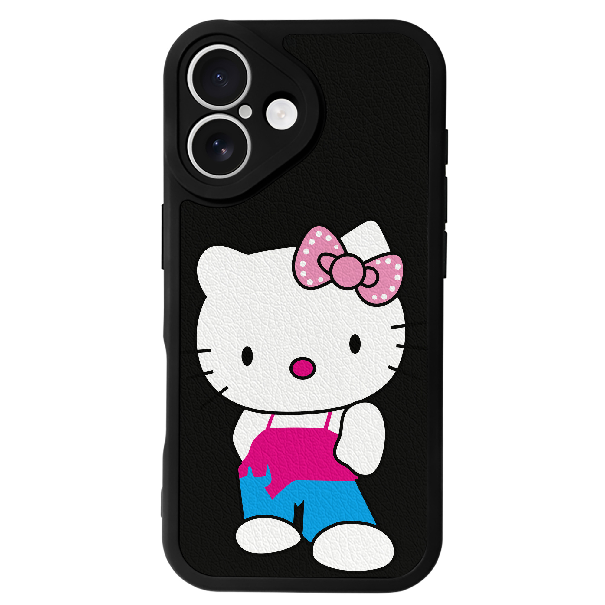 （画像用） Hello Kitty ハローキティ 【iPhone 16シリーズ対応】シリコンスマホケース（レザー調） 材質：シリコン